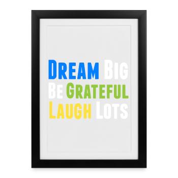 Positive Thinking Inspirational Motivational - Framed poster (27 × 37 cm) - black - Front