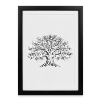Oak Tree Toast Irish Gothic - Framed poster (27 × 37 cm) - black - Front