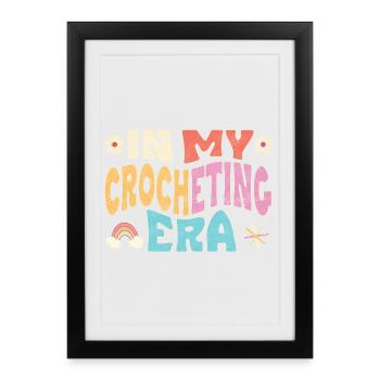 À mon époque du crochet - Affiche encadrée (27 × 37 cm) - noir - Devant
