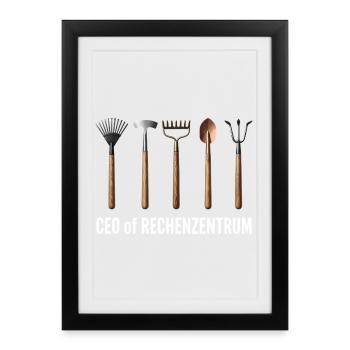 CEO of Rechenzentrum - Gerahmtes Poster (27 × 37 cm) - Schwarz - Vorne