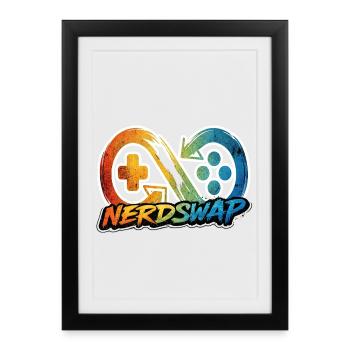 NerdSwap Gaming Merch - Framed poster (27 × 37 cm) - black - Front