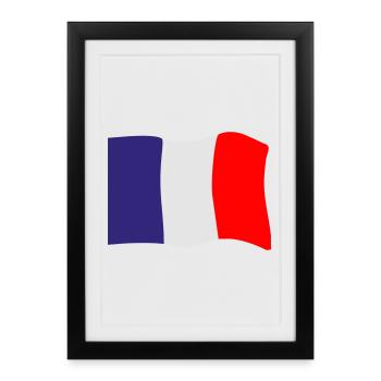 France flag - Framed poster (27 × 37 cm) - black - Front