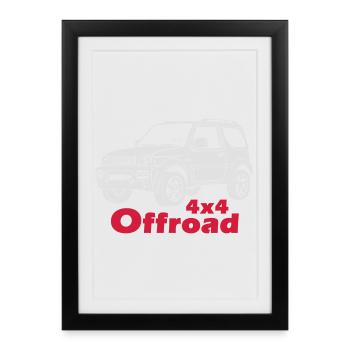 Suzuki Jimny T-shirt de 4x4 - Affiche encadrée (27 × 37 cm) - noir - Devant