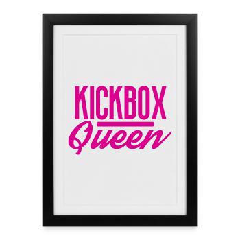 Kickboxing kickboxing - Affiche encadrée (27 × 37 cm) - noir - Devant