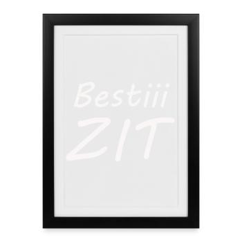 Bestiii ZIT - Gerahmtes Poster (27 × 37 cm) - Schwarz - Vorne