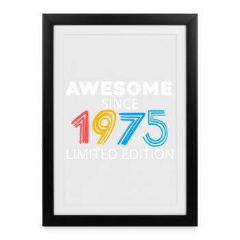 Fantastique depuis 1975 - né en 1975 - Affiche encadrée (27 × 37 cm) - noir - Devant