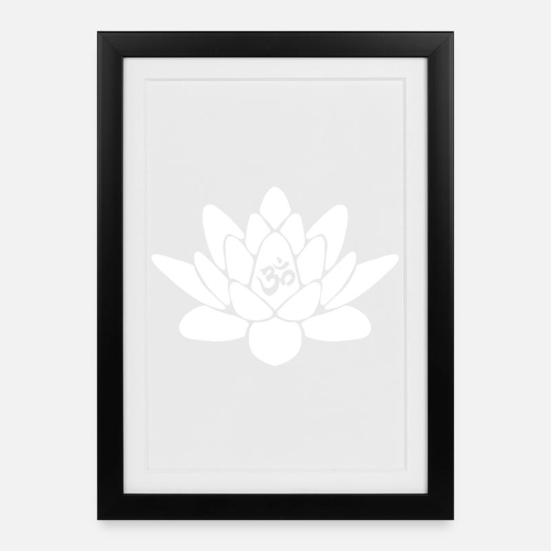 Lotus - Framed poster (27 × 37 cm) - black