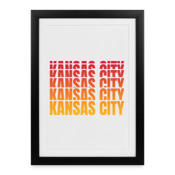 Séquence de gradient de Kansas City - Affiche encadrée (27 × 37 cm) - noir - Devant