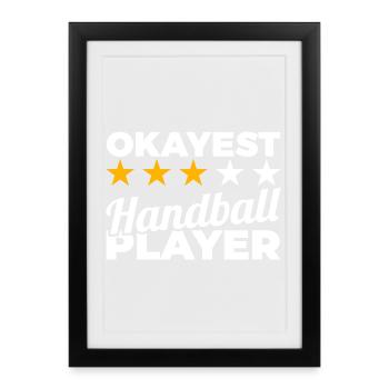 Average handball player - Framed poster (27 × 37 cm) - black - Front