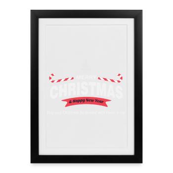 Merry Christmas - Framed poster (27 × 37 cm) - black - Front