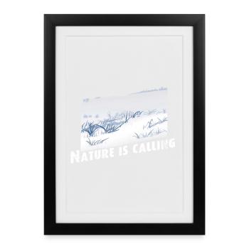 La nature appelle l’hiver - Affiche encadrée (27 × 37 cm) - noir - Devant