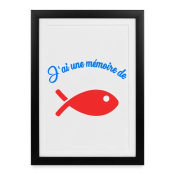 FISH. MEMORY - Framed poster (27 × 37 cm) - black - Front