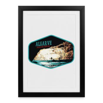 Algar dos Capitaes Cave, Lagoa, Algarve - Framed poster (27 × 37 cm) - black - Front