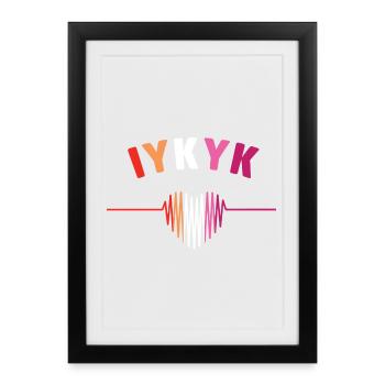 LGBT Pride Month - IYKYK Lesbian - Framed poster (27 × 37 cm) - black - Front