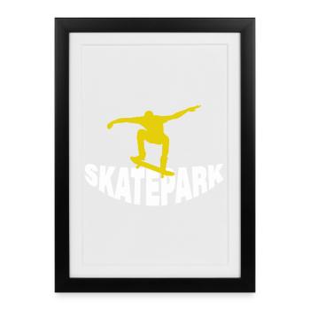 SKATEPARK - Framed poster (27 × 37 cm) - black - Front