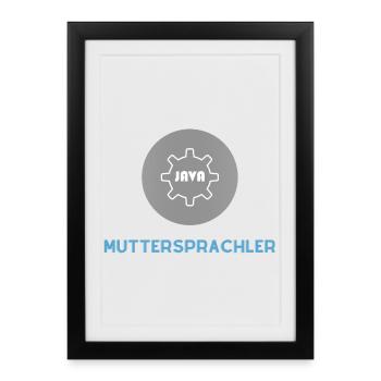 Native speaker: JavaScript Edition - Framed poster (27 × 37 cm) - black - Front