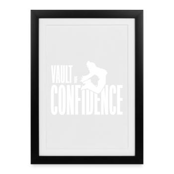 Shirt Vault of Confidence - Framed poster (27 × 37 cm) - black - Front