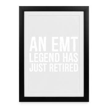Une légende de l’EMT vient de prendre sa retraite - Affiche encadrée (27 × 37 cm) - noir - Devant
