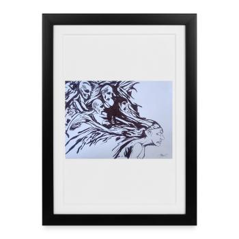 Distorted images - Framed poster (27 × 37 cm) - black - Front