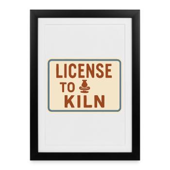 Töpferscheiben-süchtiger Tonkünstler Keramiken - Affiche encadrée (27 × 37 cm) - noir - Devant
