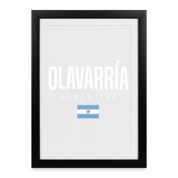 Olavarria Argentine Argentins - Affiche encadrée (27 × 37 cm) - noir - Devant