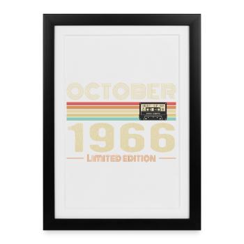 Birthday October 1966 - Birthday October 1966 - Framed poster (27 × 37 cm) - black - Front