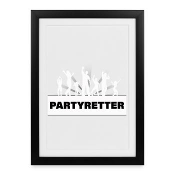 SAUVEURS DE FÊTE - Affiche encadrée (27 × 37 cm) - noir - Devant