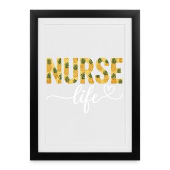 Nurse, Nurse Life - Framed poster (27 × 37 cm) - black - Front