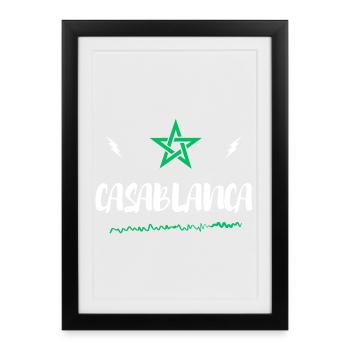 Casablanca Etoile Du Maroc - Affiche encadrée (27 × 37 cm) - noir - Devant