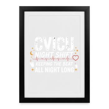 NachtSchicht Beat Herz - Affiche encadrée (27 × 37 cm) - noir - Devant