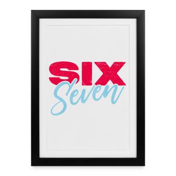 six sept - Affiche encadrée (27 × 37 cm) - noir - Devant
