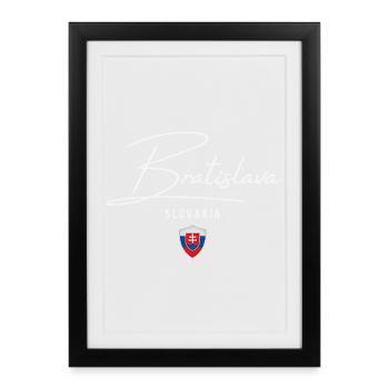 Bratislava, Slowakei, minimalistisches, elegantes Design - Gerahmtes Poster (27 × 37 cm) - Schwarz - Vorne
