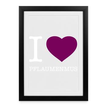 I love plum jam - Framed poster (27 × 37 cm) - black - Front