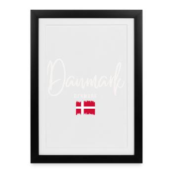Danish roots, I love Denmark - Framed poster (27 × 37 cm) - black - Front