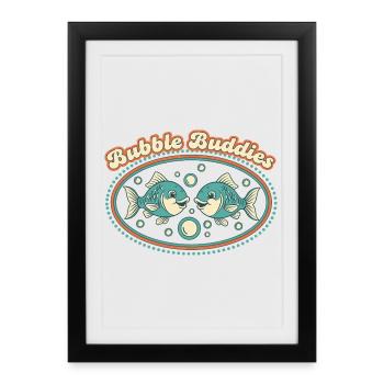 Bubble Buddies - Framed poster (27 × 37 cm) - black - Front