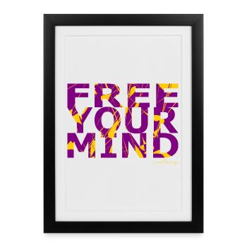 Free Your Mind - Affiche encadrée (27 × 37 cm) - noir - Devant