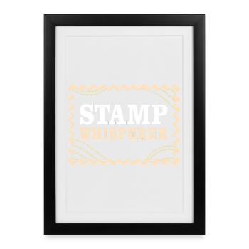 Timbres Philatéliste Collection de Timbres - Affiche encadrée (27 × 37 cm) - noir - Devant
