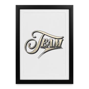 Team - Framed poster (27 × 37 cm) - black - Front