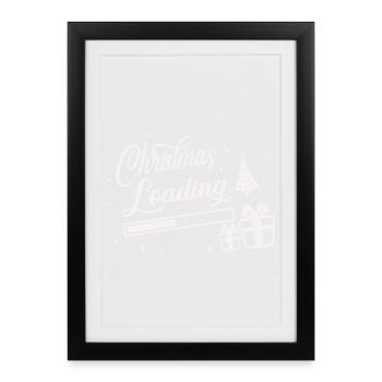 Christmas Loading - Framed poster (27 × 37 cm) - black - Front