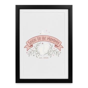 Soon to Be Mommy – Bald Mama Banner - Framed poster (27 × 37 cm) - black - Front