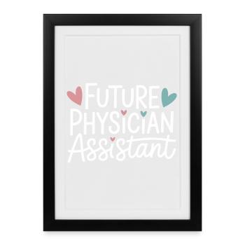 Futur assistant médical - Affiche encadrée (27 × 37 cm) - noir - Devant
