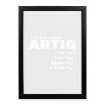 bon - Affiche encadrée (27 × 37 cm) - noir - Devant
