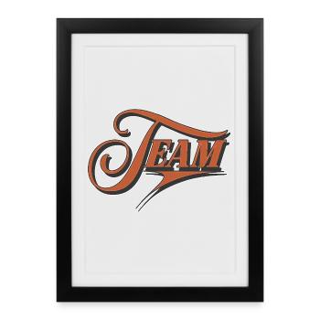 Team - Framed poster (27 × 37 cm) - black - Front