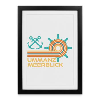 Vacances en mer Baltique : Divertissement sur la mer - Affiche encadrée (27 × 37 cm) - noir - Devant