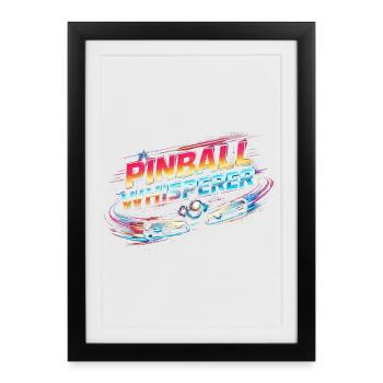 Joueur de flipper Whisperer - Affiche encadrée (27 × 37 cm) - noir - Devant