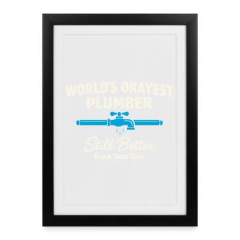 Pfeifenflüsterer, Klempnerhandwerk, Humor-geschenk - Gerahmtes Poster (27 × 37 cm) - Schwarz - Vorne