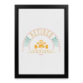 Retraité 2026 (Retraité / Entrée à la retraite / 4C) - Affiche encadrée (27 × 37 cm) - noir - Devant