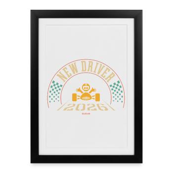 New Driver 2026 (Driving Licence / 4C) - Framed poster (27 × 37 cm) - black - Front
