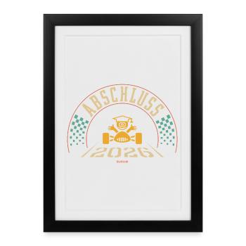 Diplôme 2026 (fin du certificat de fin d’études / 4C) - Affiche encadrée (27 × 37 cm) - noir - Devant