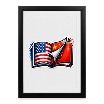 China the new America - Affiche encadrée (27 × 37 cm) - noir - Devant